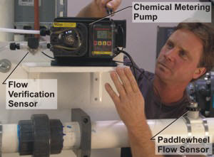 flow verification with proportional feed system