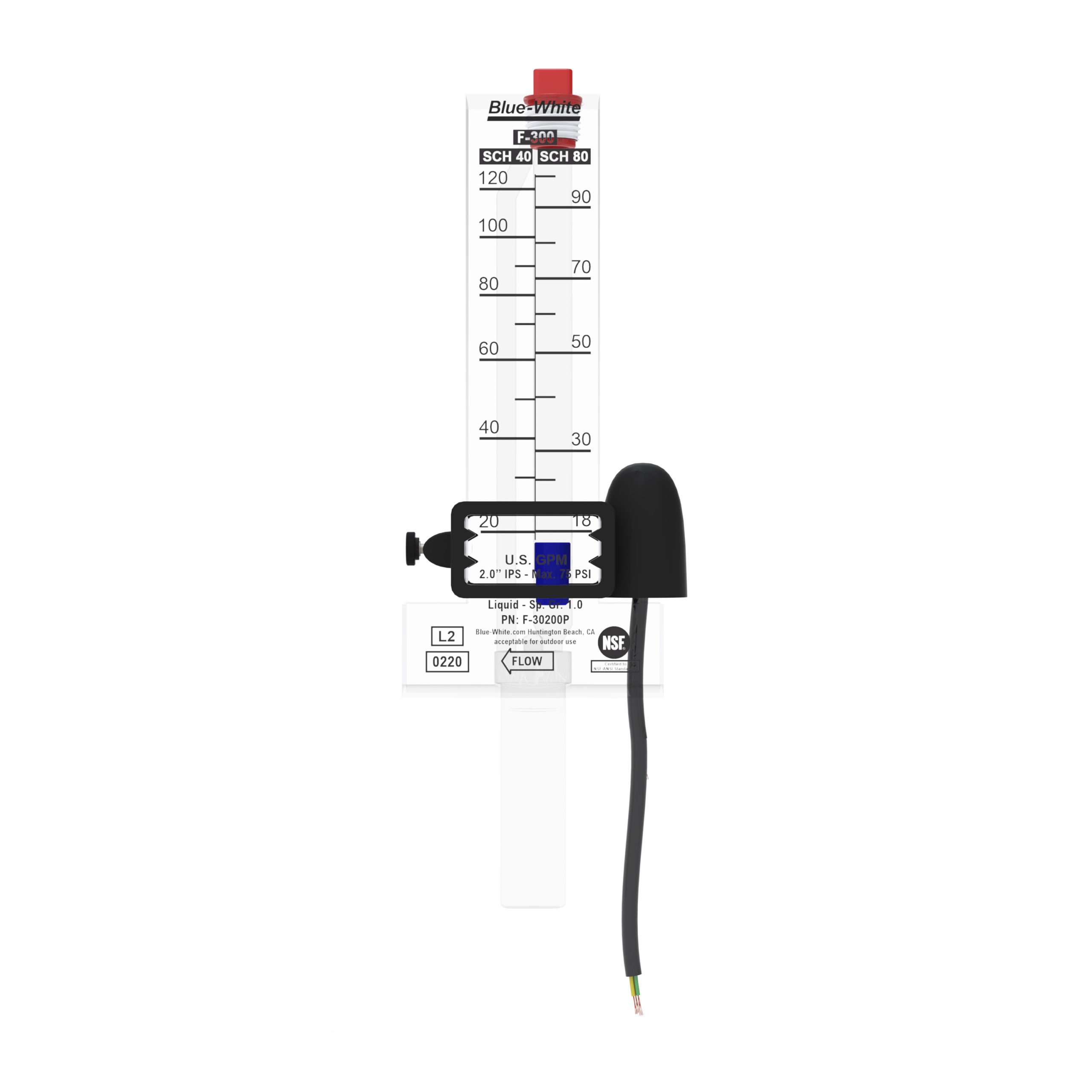 F-300 Variable Area Flow Meter with Flow Switch and Sensor
