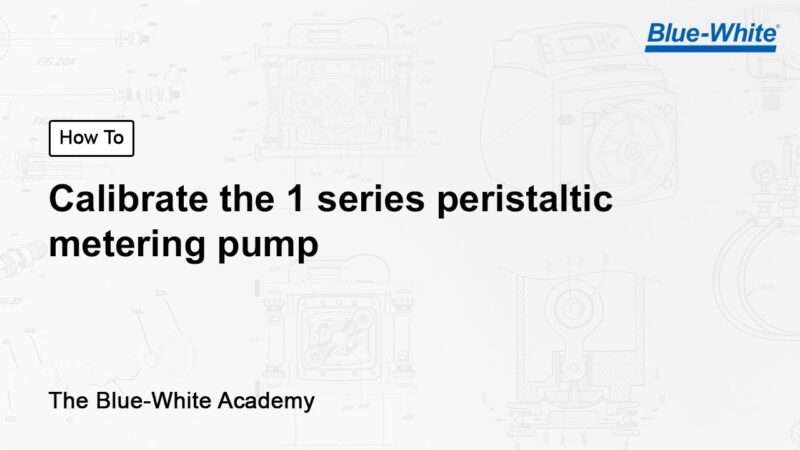 Video Thumbnail: The Blue-White Academy - How To Calibrate the 1 Series Peristaltic Metering Pump