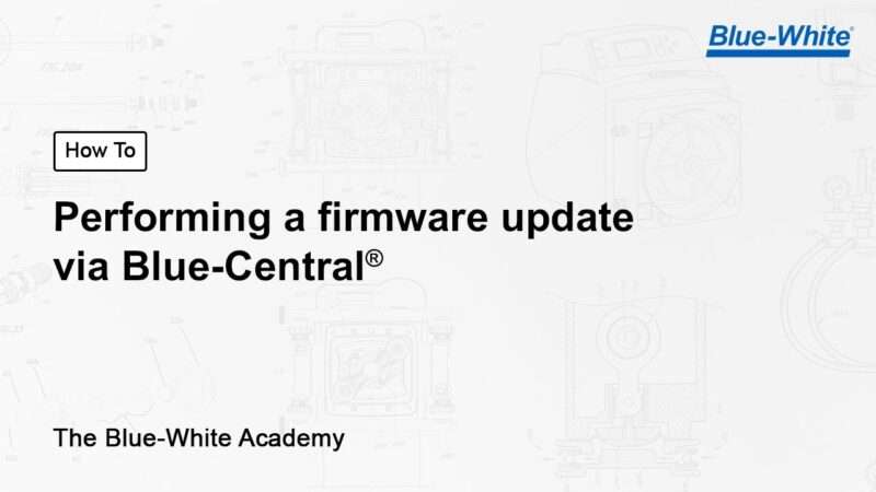 Miniatura do vídeo: O Blue-White Academy - Como realizar uma atualização de firmware usando Blue-Central®