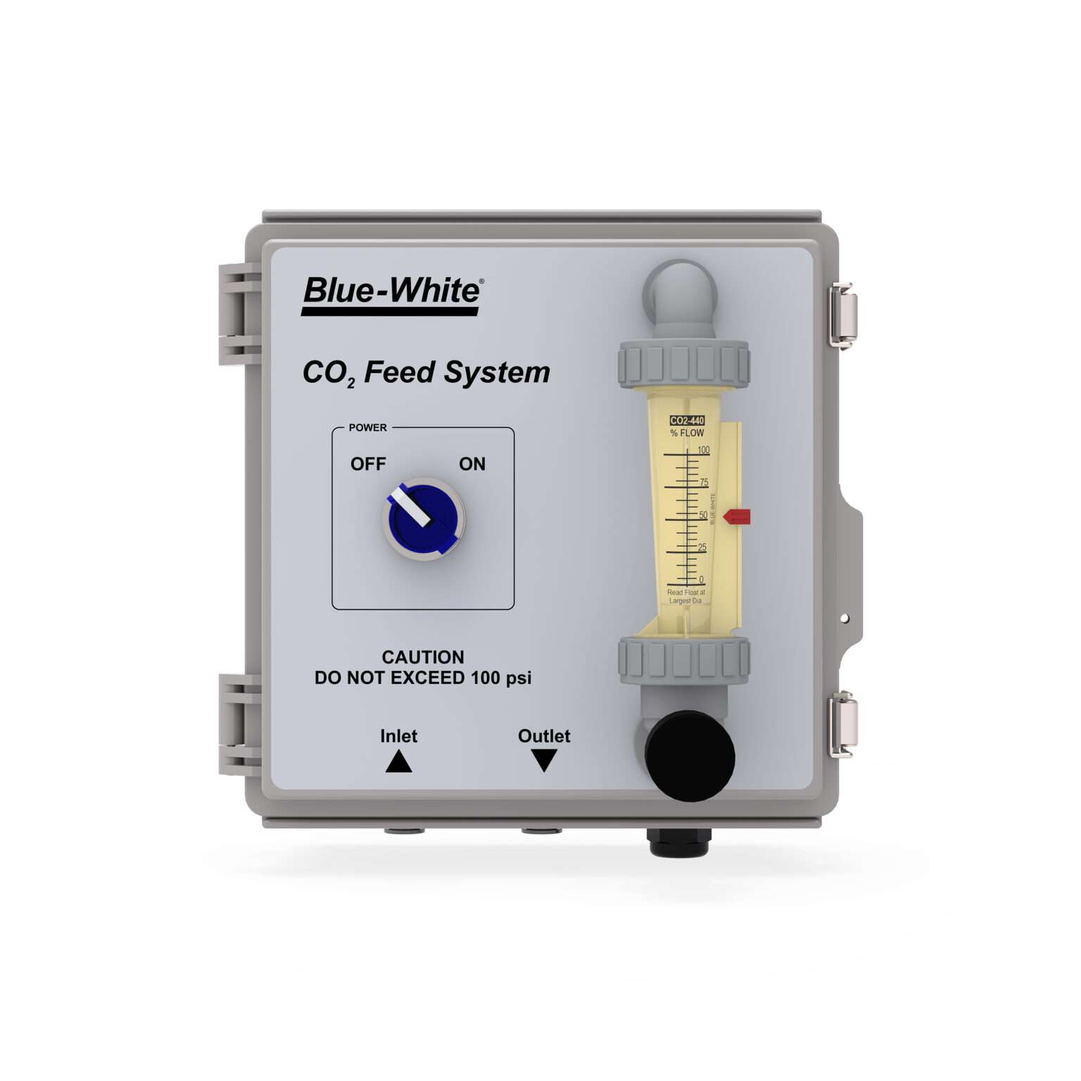 co2 feed system front