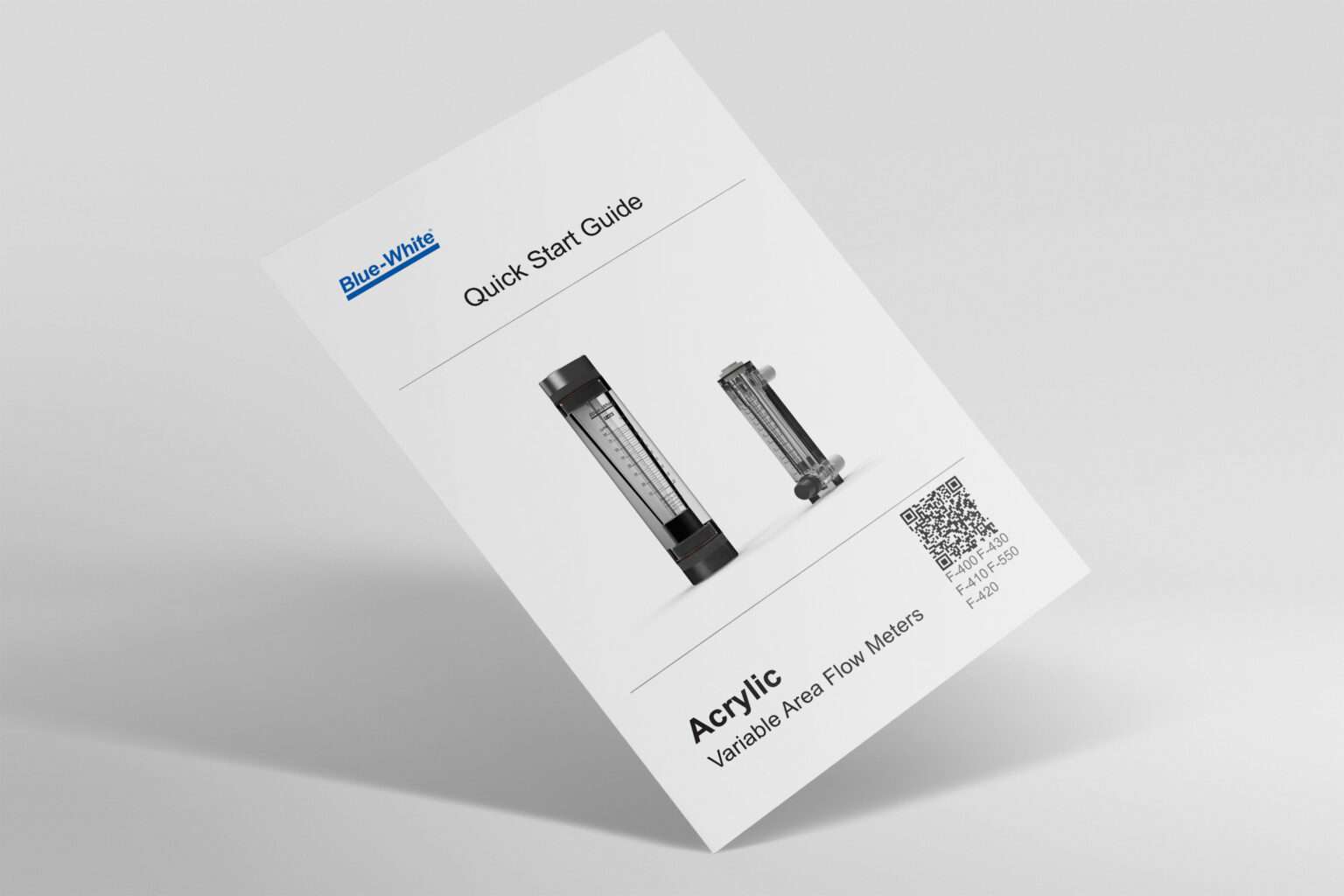 Guia de início rápido do medidor de vazão de acrílico 80000-702