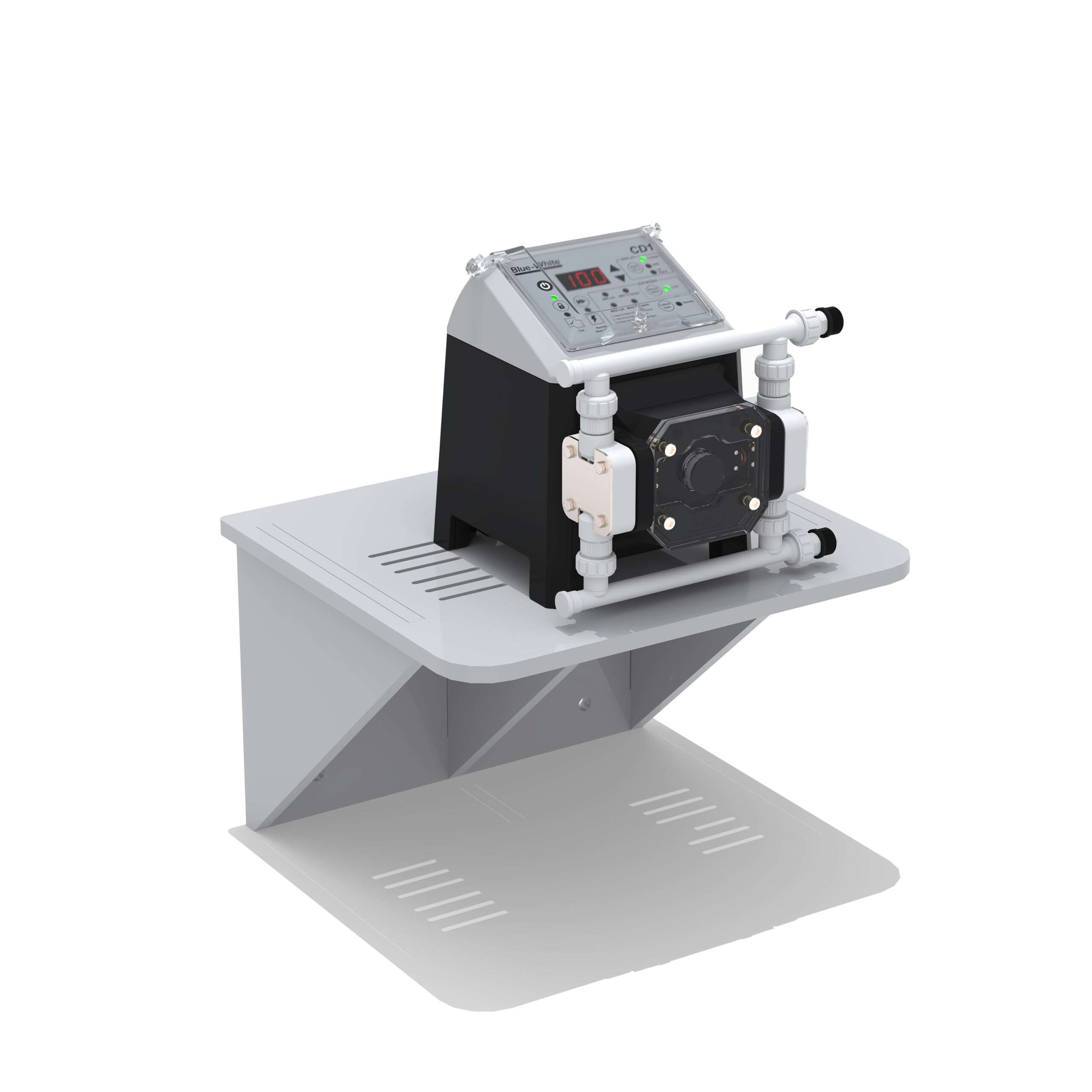 CHEM-FEED® CD1 Multi-Membraanpomp gemonteerd op een wandplank (KIT-PSM)