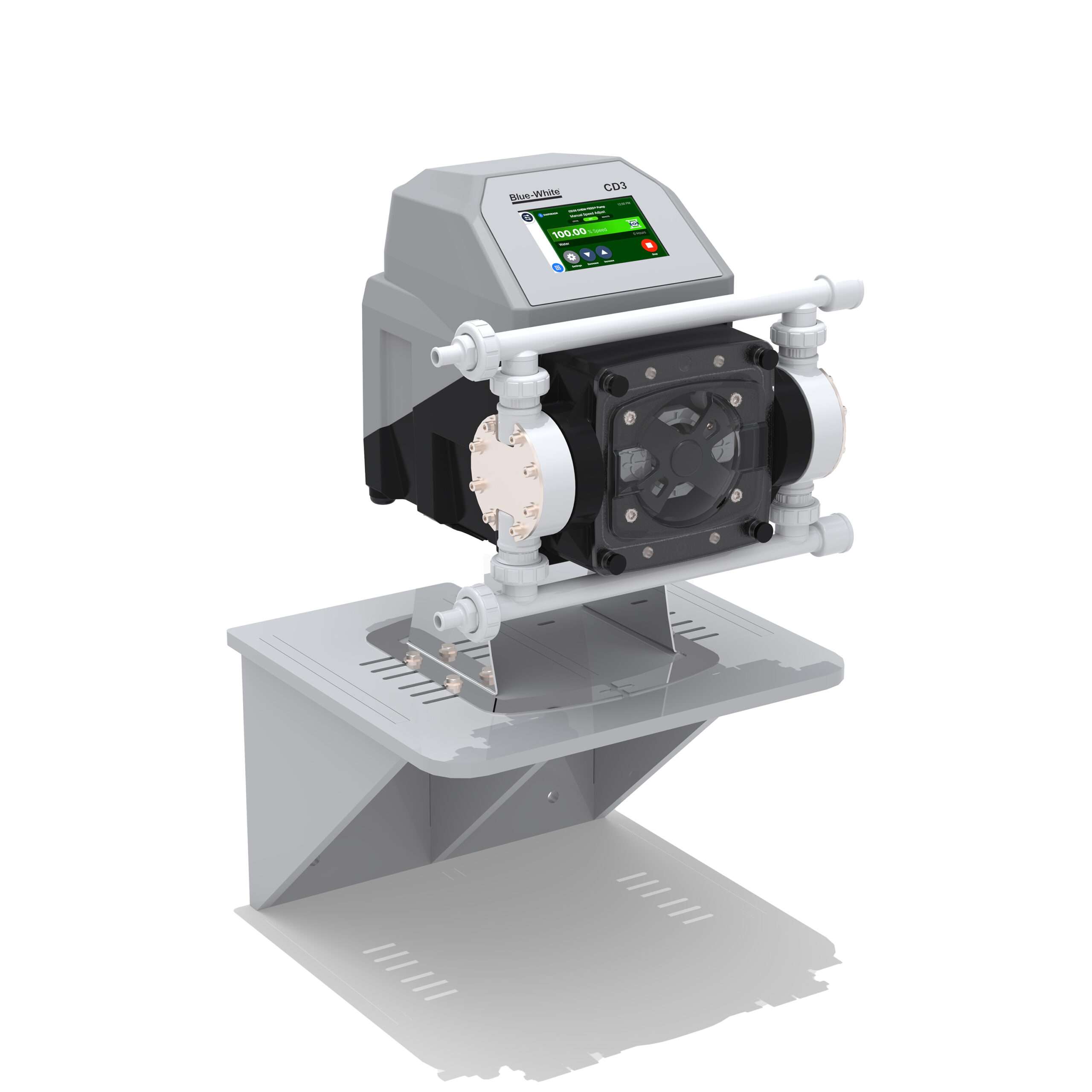 CHEM-FEED® Multimembránové čerpadlo CD3 namontované na nástěnné polici (KIT-PSM)