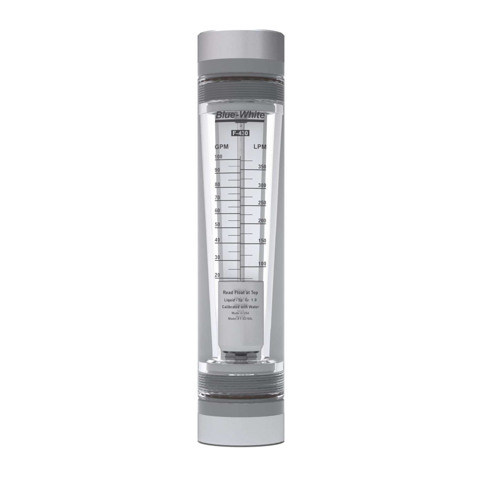 F-43100LNS - F-430N 20-100 GPM 2.0 F/NPT PVC - Blue-White Industries
