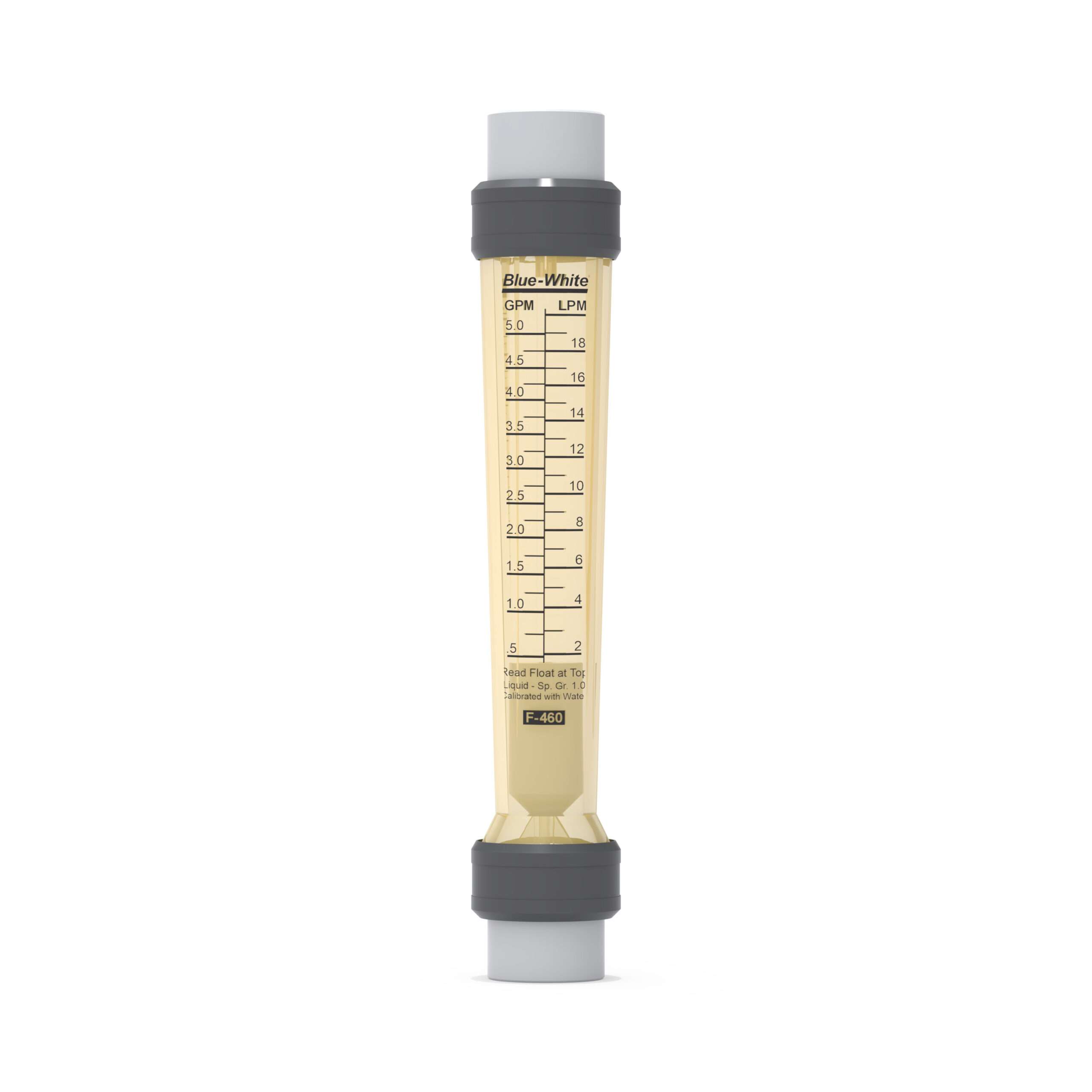 F-460 .5-5 GPM .75" F/NPT PVDF AND UNIONS PVC 1 F-46050LP-12K