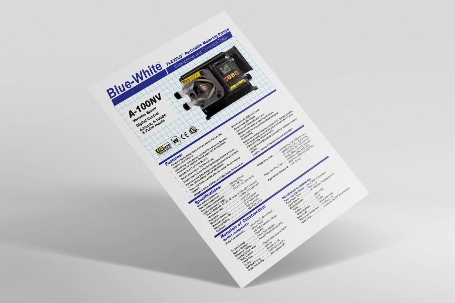 85000-040 A-100NV Technical Data Sheet