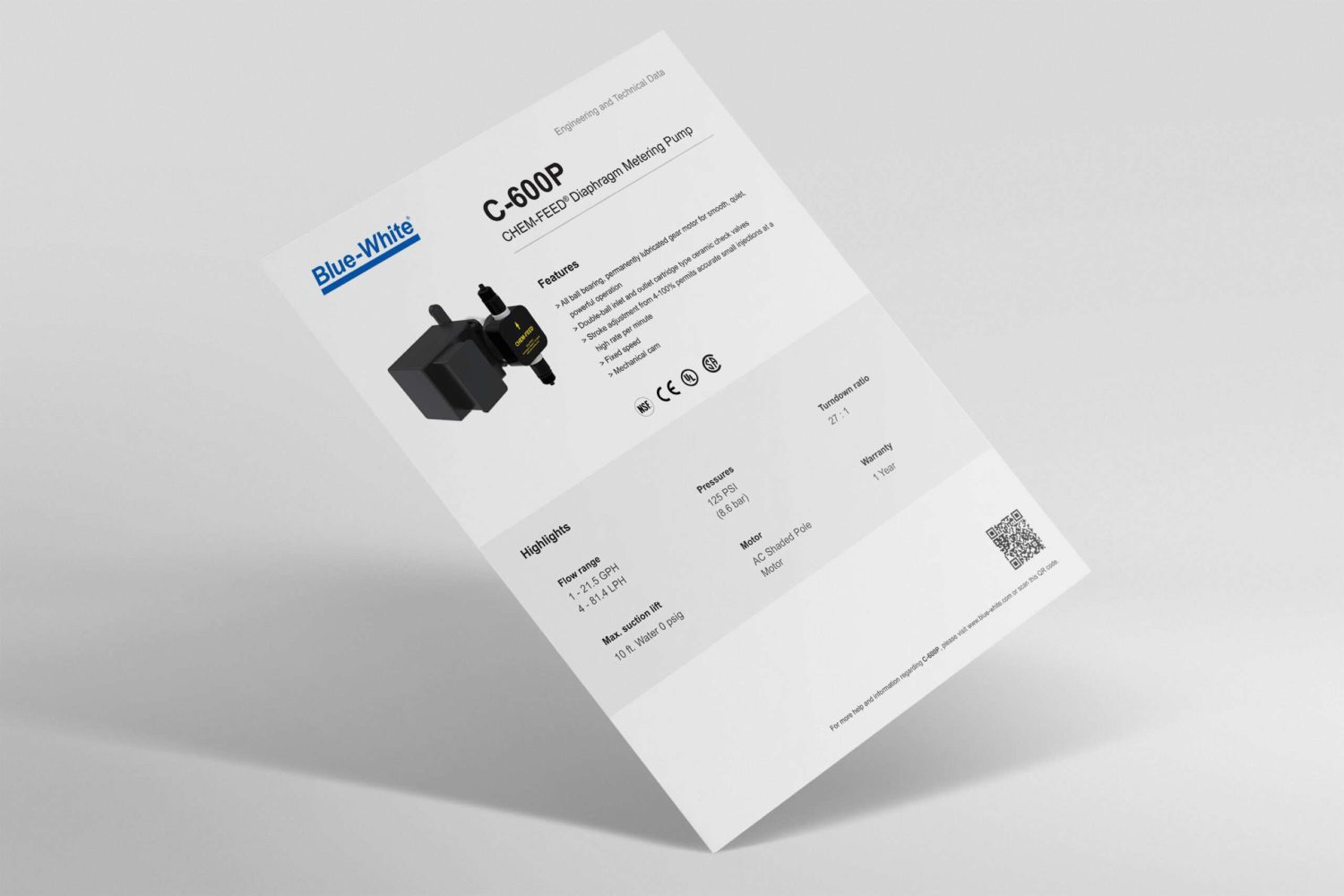 85000-055 C-600P Technical Data Sheet
