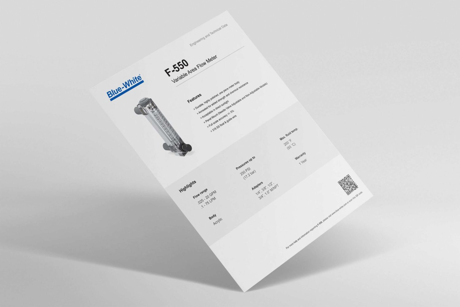 85000-113 F-550 Technical Data Sheet