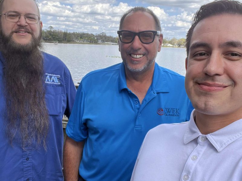 Preshow 1 Phil Marguriet (WEK) and Nick Eckhardt (engineer)