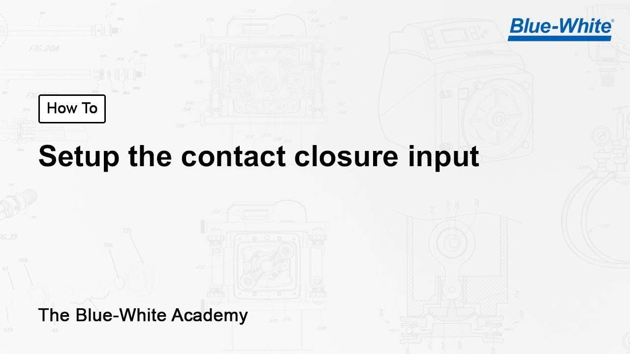 Video Thumbnail: The Blue White Academy - Contact Closure Input - FLEX-PRO Pumps