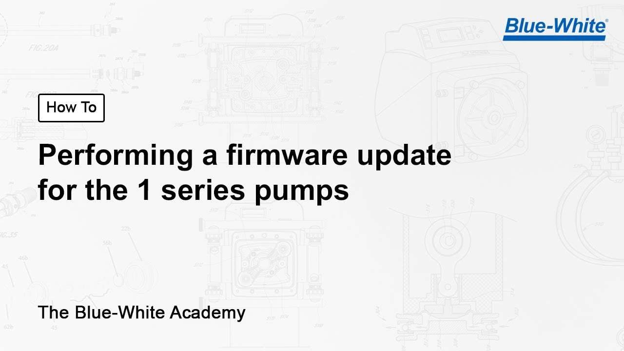 Video Thumbnail: The Blue-White Academy - How to perform a firmware update for the 1 series pumps